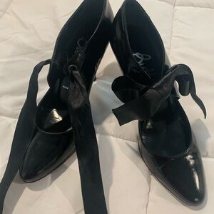 Butter Black Women's Shoes with Ribbon Detail made in Italy size 6